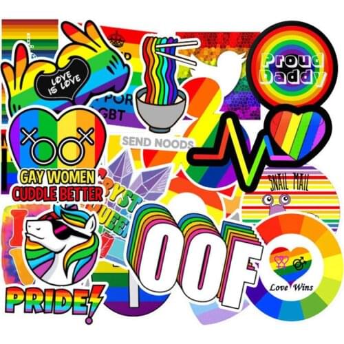100pcs/Set Rainbow Style Cartoon Stickers For Luggage Laptop Car Skateboard Motorcycle Snowbord Refrigerator Helmet