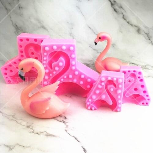2Pcs 3D Swan Shape Silicone Mold,Sugarcraft Chocolate cake Mould Candy Jelly Mousse Mold DIY Baking Decorating Tools