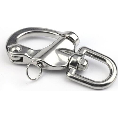 316 Stainless Steel 70MM Marine Swivel Shackle Quick Release Boat Anchor Chain Eye Shackle Swivel Snap Hook