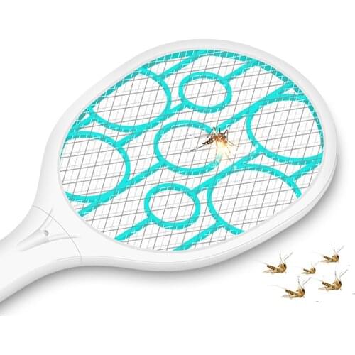 3600V Electric Insect Racket Swatter Zapper USB Rechargeable Electric Mosquito Swatter Led Light Hand-Held Zapper Killer Home 2