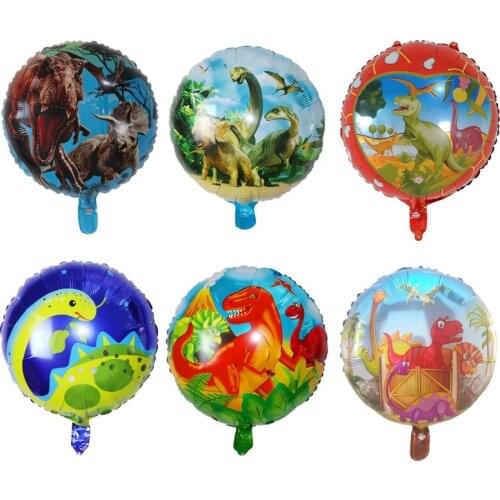 50pcs 18inch Dinosaur Foil Balloons Childrens Birthday Party Decoration Air Globos Tyrannosaurus Boy kids Toy Globos Supplies