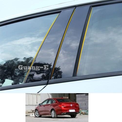 For Buick Verano Hatchback Sedan 2015-2018 Car PC Material Pillar Post Cover Door Trim Window Piano Black Molding Sticker