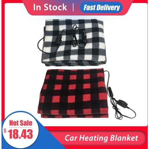 145*100cm Car Heating Blanket Winter Heated 12V Lattice Energy Saving Warm Auto Electrical Blanket For Car Constant Temperature