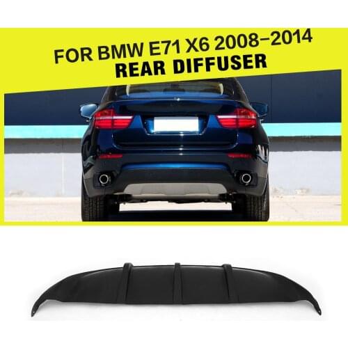 Car FRP Rear Diffuser Lip Bumper Guard Car-Styling for BMW X6 E71 Standard 2008 - 2014