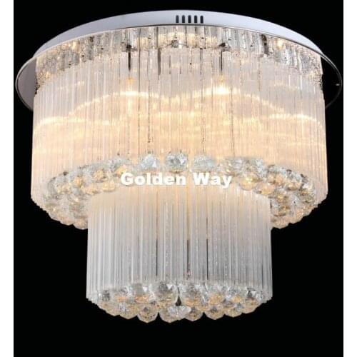 Free Shipping Modern Clear Crystal Ceiling Light Fixture LED Ceiling Light Chrome Ceiling Lighting Lamp D60cm D80cm Ceiling Lamp