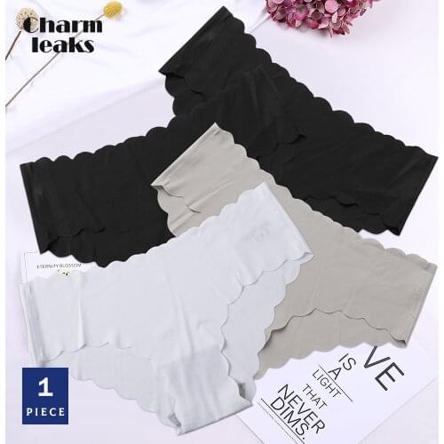 Charmleaks Womens Underwear Seamless Panties 1 PCS Briefs Solid Tanga Soft Basic Bottom