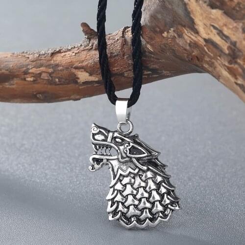 Cxwind Vintage Freki Wolf Of Odin Necklaces Viking Scandinavian Animal Wolf Dog Pendants & Necklaces Tree Choker Men Bijoux Gift