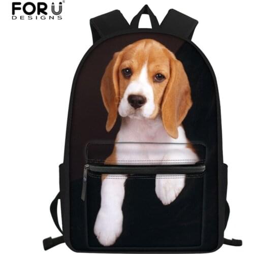 FORUDESIGNS Children School Bag Beagle School Backpack Boys Girls School Bags Gift For Kids Backpacks mochila escolar