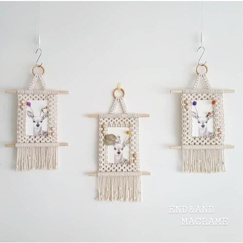 New Ins South Korea The Same Style Bohemian Wall Hanging Cotton Hand-woven Tapestry Wall Soft Decoration Photo Clip