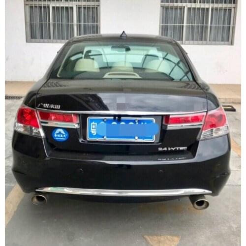 Car-styling Chromed Trim For 08-12 Honda Accord Rear Trunk Lid Cover Bottom Decoration Trims