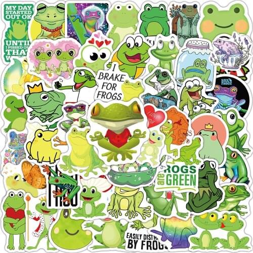 10/50/100PCS Interesting Frog Graffiti Stickers For Skateboard Helmet Gift Box Bicycle Computer Notebook Anime Cute Frog Toys