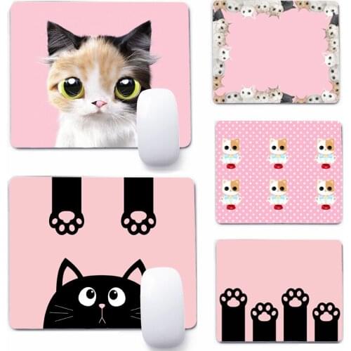 Cute Pink Cat paw 22x18cm Mouse Pad Computer Small Mouse Non-slip Pad Desktop Keyboard Pad Office Mouse Mat
