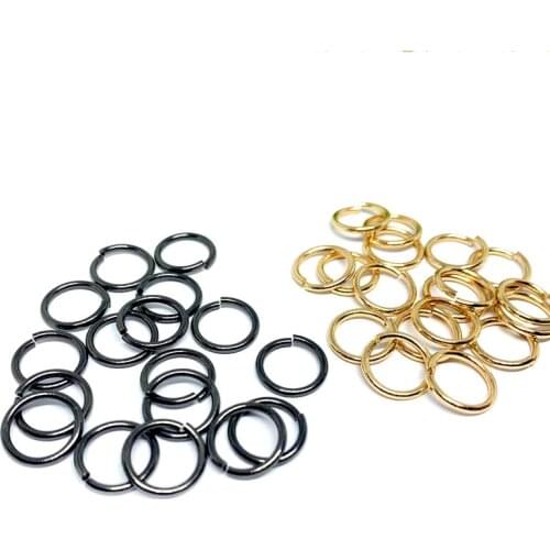 50pcs Metal Open O Ring Seam Round Mini Jump Ring Garments Shoes Leather Craft Bag Jewelry Findings Repair Connectors DIY