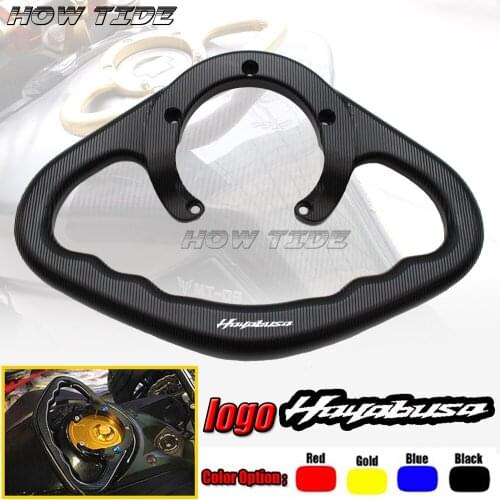 Motorcycle Passenger Handgrips Hand Grip Tank Grab Bar Handles Armrest For Suzuki Hayabusa 2008 - 2013