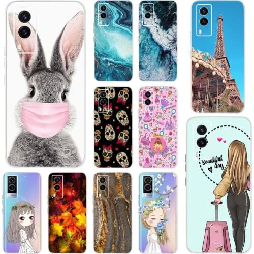 Soft Silicone Case For Vivo V21E 5G V 21e V2055 V2061 Clear TPU Back Cover For Vivo V21 V 21 V2050 V2066 Phone Case 6.44"