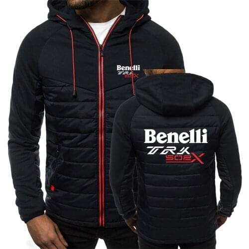 Benelli TRK 502X 2021 New Hoodies fashion Print Hooded Jacket Zipper Fashion Warm Fleece Padded Men Popular Long sleeve Coats