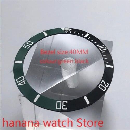 Bliger brand new high-quality hot-selling 40mm pearl rotating watch bezel black green suitable for 43mm self-winding mens watch