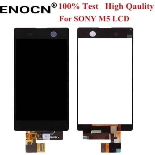 ENOCN Original Touch Screen For Sony Xperia M5 E5603 E5606 E5653 LCD Display Digitizer Sensor Glass Panel Assembly