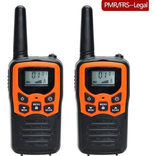 ABBREE T5 PMR FRS Walkie Talkies Mini Two Way Radio License Free Radio Long Range in Open Fields VOX Flashlight for Hunting
