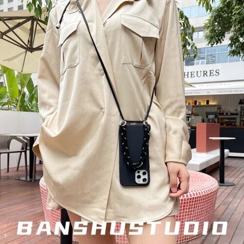 Luxury INS Crossbody Lanyard Necklace Chain Silicone Bracelet Case For Xiaomi Mi 8 SE 9 LITE A2 Redmi 7A 8A Note 7 8T K40 Pro