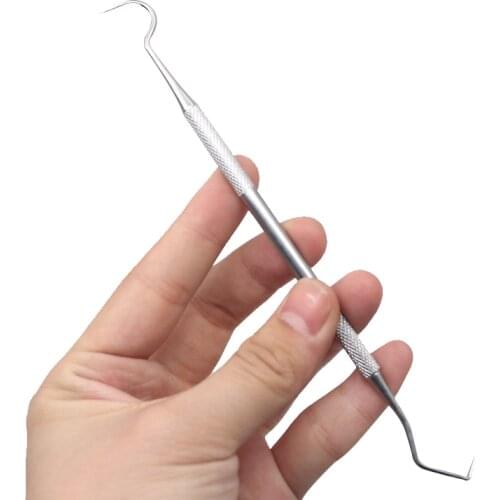 Stainless Steel Double Ends Dentist Teeth Clean Pick Dental Tool Product Hygiene Explorer Probe Hook For Oral Care Teeth Cleanin