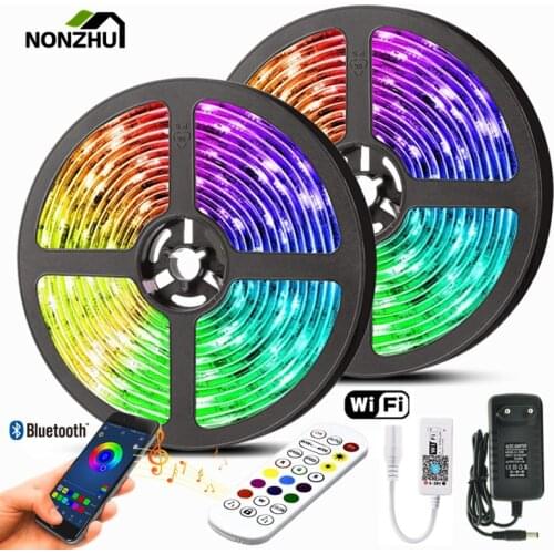 Led Strip Light 5050 SMD 30M 25M Decoration luces Luminous String For Background WIFI Ribbon Lighting Fita Lamp RGB Diode Shape
