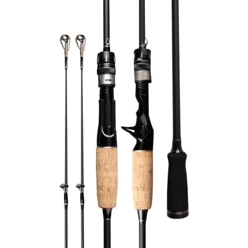 1.65/1.8/2.1/2.4/2.7m Fishing Rod MH/M Power Double Tip Casting Rod Carbon Fiber Spinning Lure Rod Baitcasting Rod Ultra Light