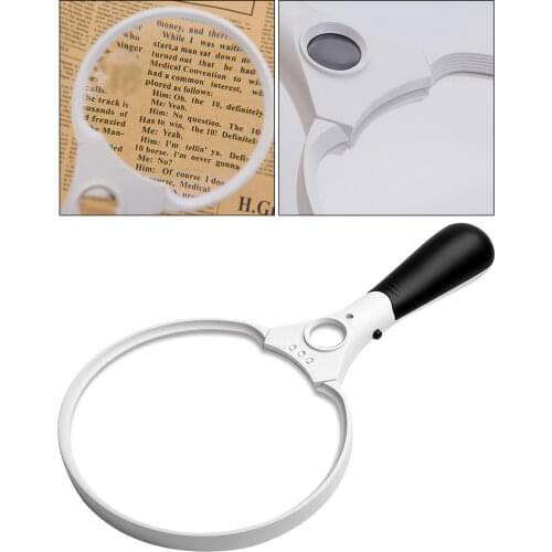 Lighted Magnifying Glass for Maps Seniors Reading Newspaper Jewelry Loupes