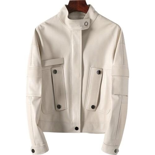 Женские кожаные куртки с мехом ZDFURS China At AliExpress