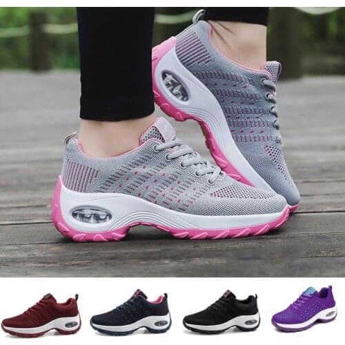 2021 Women Sneakers Casual Shoes Comfortable Lace-Up Mesh Ladies Sport Shoes Chunky Women Flat Vulcanized Shoes Females Sneaker