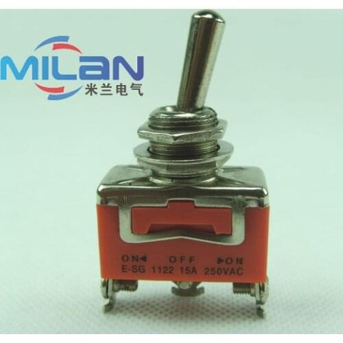 1pcs 12mm E-SG 1122 Rocker Switch 3 Feet 3 Files Twist Switch ON OFF I/O Toggle Switches