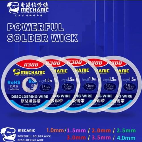 10pcs MECHANIC Solder Wick Remover Desoldering Wire 1.0/1.5/2.0/2.5/3.0/3.5/4.0mm Desoldering Braid BGA Soldering Welding Tools