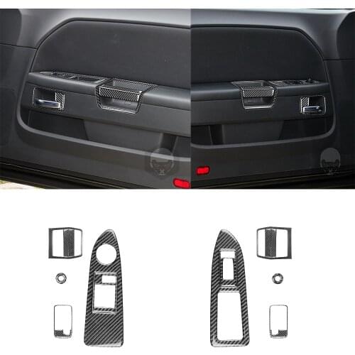 16pcs forDodge challenger 2008-2014 Window Lifter Switch Buttons Decor Frame Cover Interior Door Handle Bowl Trim Car Accessorie