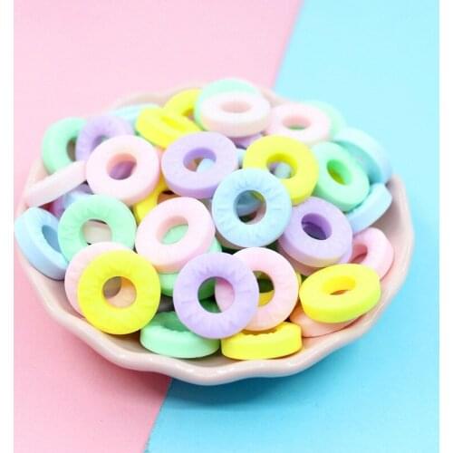 20Pcs Resin Circle Sugar Cute Kawaii FlatBack Cabochon Decorative Embellishments for Scrapbooking Craft Doll Toy DIY Accessories