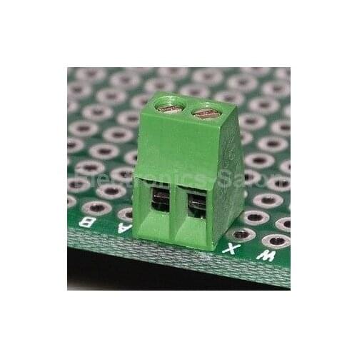 200pcs 2 Poles 2.54mm/0.1" PCB Universal Screw Terminal Block