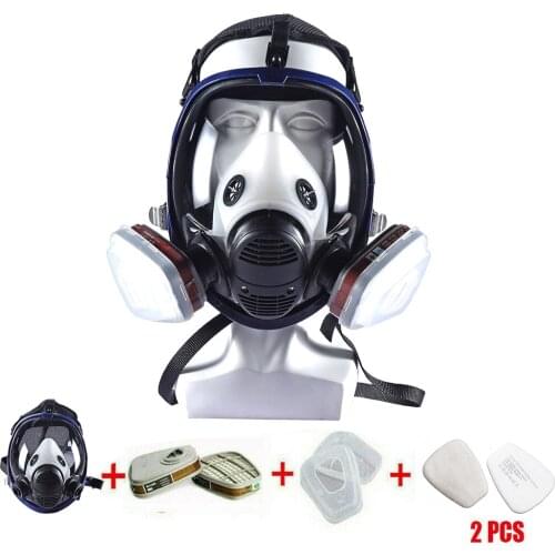 6800 Type Schilderen Spuiten Respirator Veiligheid Werk Filter Stofdicht Volledige Gezicht Gasmasker Formaldehyde Bescherming