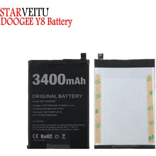 Battery For Doogee Y8 Replacement Batteries Rechargeable Doogee Y8 Li-polymer Bateria BAT18783400 3400mAh Tested+Repair tools