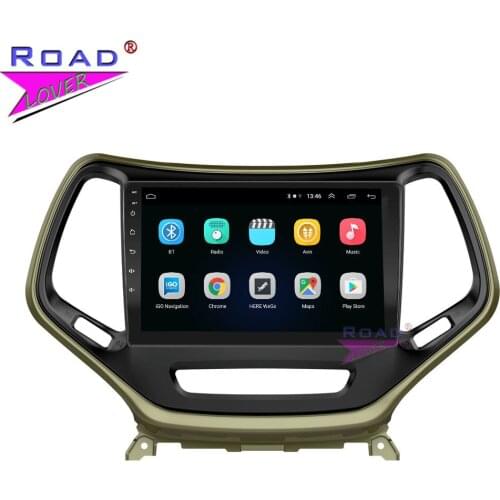 For Jeep Cherokee 2015-2019 Car Radio Stereo 10.1" Android Head Unit Car Multimedia Player 6G+128G Tape Recorder GPS Navigation