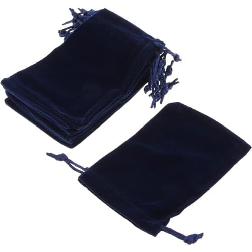 4 x 6 inch Velvet Cloth Jewelry Pouches Drawstring Bags Souvenirs Gift Coins Party Favor Wedding Gifts Pouch, Pack of 10Pcs
