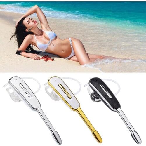 Wireless Bluetooth Earpiece With Microphone HandFree Ear Hook Earphone Sport Headset Headphones Earbud Car Earpiece