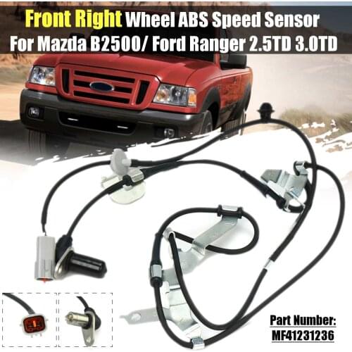2 Pins Front Left Wheel ABS Speed Sensor For Mazda B Series Ford Ranger 1999-2007 MF412012365