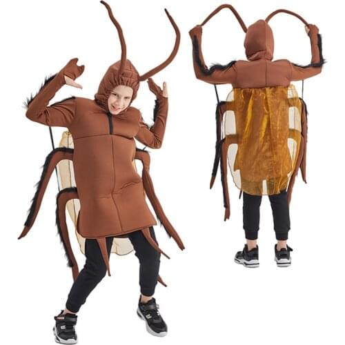 Kids Insect costume Cockroach Costume Fantasia Funny Halloween Carnival Purim Party Cosplay Costume For boys girls