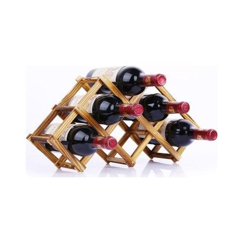 Eco-friendly Folding Wine rack Pine wood Wine Holders Wine shelf wine support