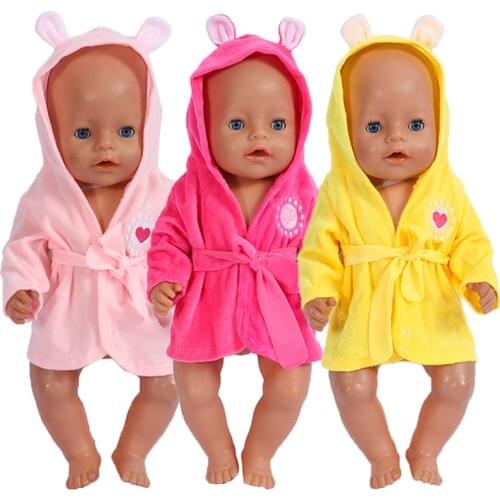 Cute Doll Pajamas Dress for 18 Inch American Dolls Accessory Girl Toy 43 Cm Born Baby Clothes Accessories Purses Kids Gifts