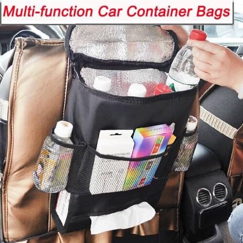Multi-function Car Container Bag Thermal Storage Bag Tissue Box Cover Chair Back Hanging Bag Bottle Food Toy seat Storage Bags