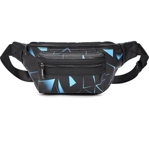 Fashion Men Waterproof Leather Waist Chest Bags Pouch Single Shoulder Crossbody Bag High Quality Leather Hip Bum Fanny Belt Pack