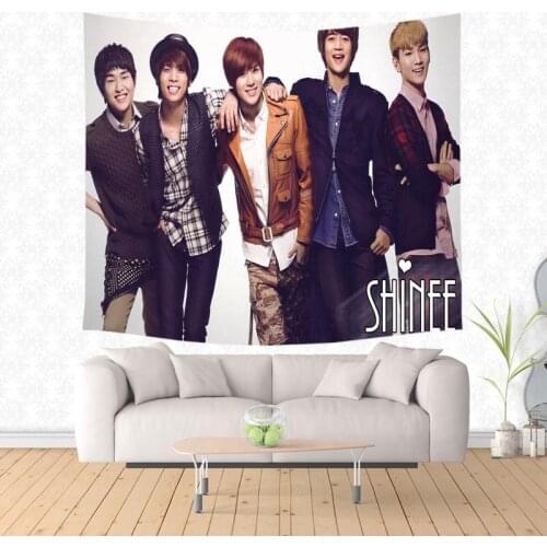 SHINee Print Wall Hanging Tapestry Beach Towel Home Party Decoration Sofa Cover Blanket Wall Carpet Yoga Mat