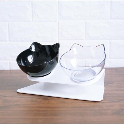 Non-slip Double Cat Bowl Dog Bowl With Stand Pet Feeding Cat Water Bowl For Cats Food Pet Bowls For Dogs Feeder Product Supplies
