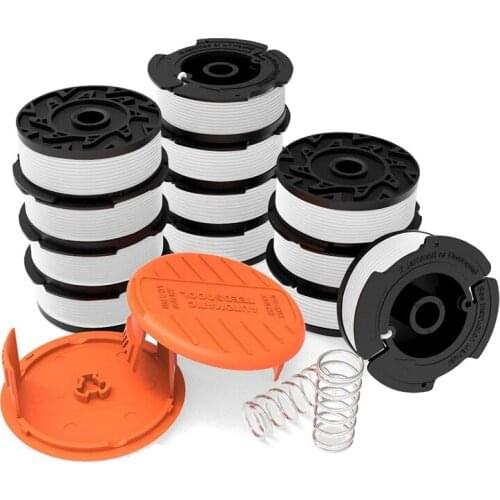 New Replacement Spool for String Trimmers,0.065 Inch Autofeed Weed Eater String,12 Spool,2 Trimmer Cap,2 Spring