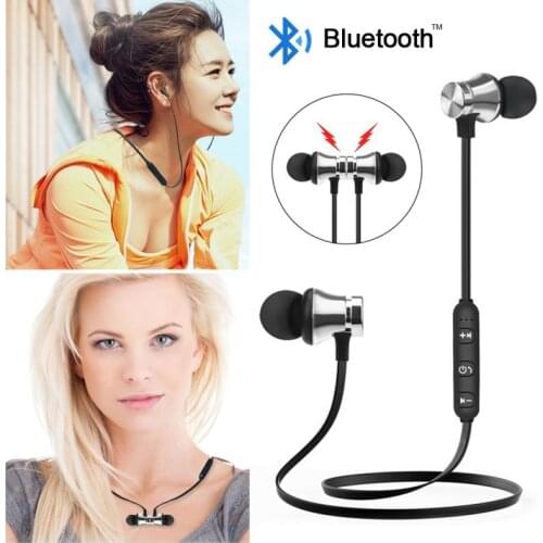 NEW Magnetic Earphone Sport Wireless Headphone Bluetooth-compatible Headset Handsfree Earbuds With Mic For Huawei Xiaomi Samsung